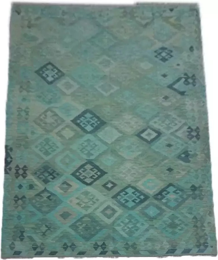 Zargar Rugs Kelim vloerkleed 204x286 Kelim tapijt Oosters vloerkleed 100% wol Handgeweven