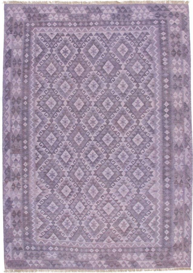 Zargar Rugs Kelim vloerkleed 205x292 Kelim tapijt Oosters vloerkleed 100% wol Handgeweven