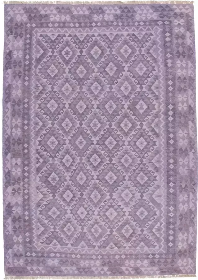 Zargar Rugs Kelim vloerkleed 205x292 Kelim tapijt Oosters vloerkleed 100% wol Handgeweven