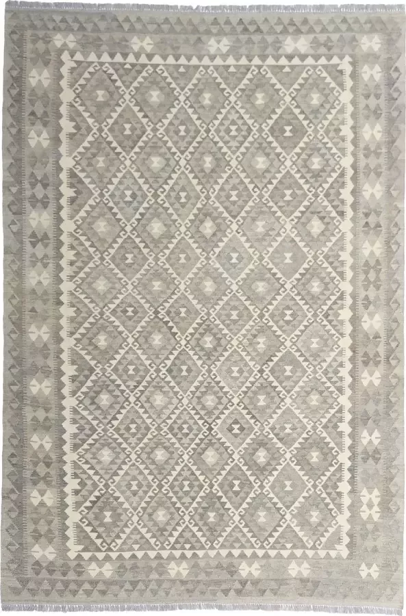 Zargar Rugs Kelim vloerkleed 205x297 Kelim tapijt Oosters vloerkleed 100% wol Handgeweven