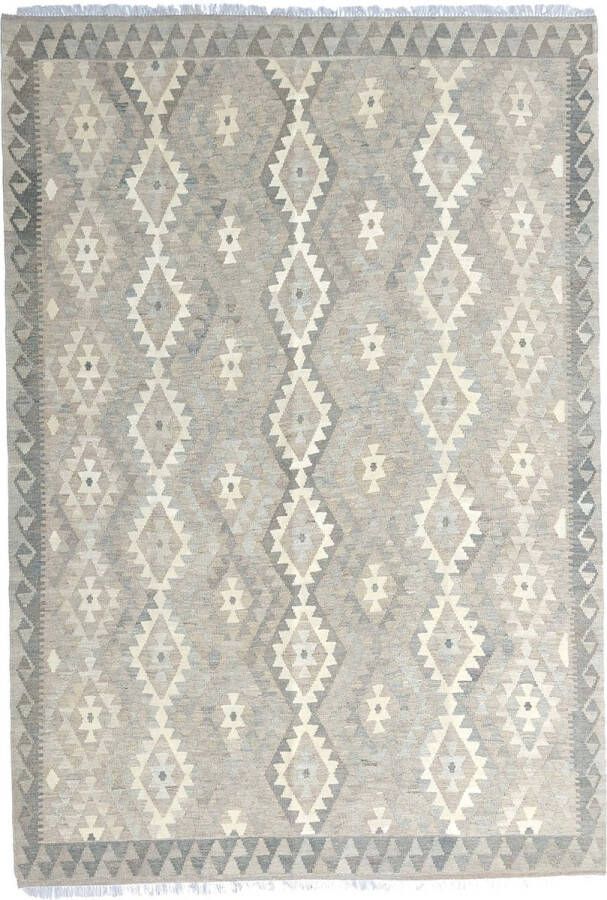 Zargar Rugs Kelim vloerkleed 205x298 Kelim tapijt Oosters vloerkleed 100% wol Handgeweven