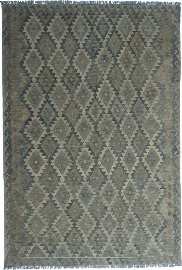 Zargar Rugs Kelim vloerkleed 206x297 Kelim tapijt Oosters vloerkleed 100% wol Handgeweven