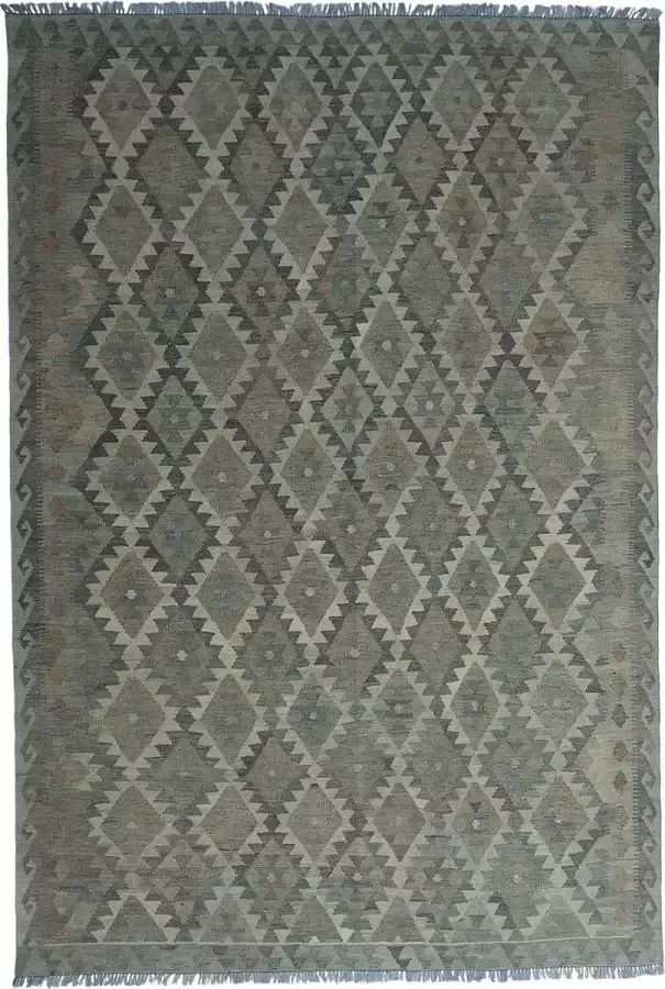 Zargar Rugs Kelim vloerkleed 206x297 Kelim tapijt Oosters vloerkleed 100% wol Handgeweven