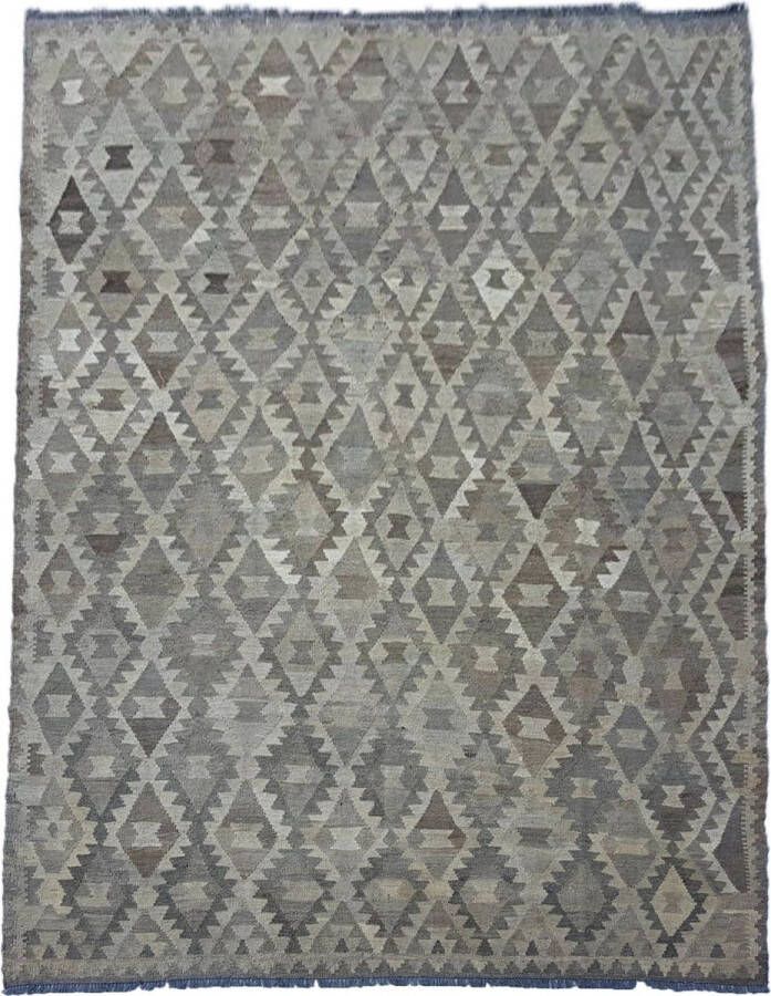 Zargar Rugs Kelim vloerkleed 208x290 Kelim tapijt Oosters vloerkleed 100% wol Handgeweven