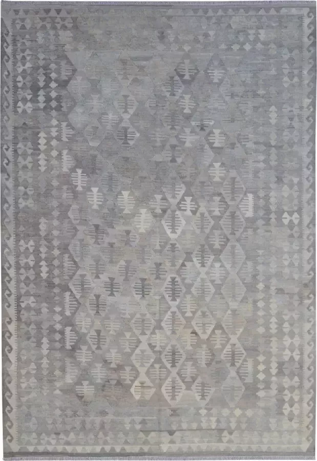 Zargar Rugs Kelim vloerkleed 208x299 Kelim tapijt Oosters vloerkleed 100% wol Handgeweven