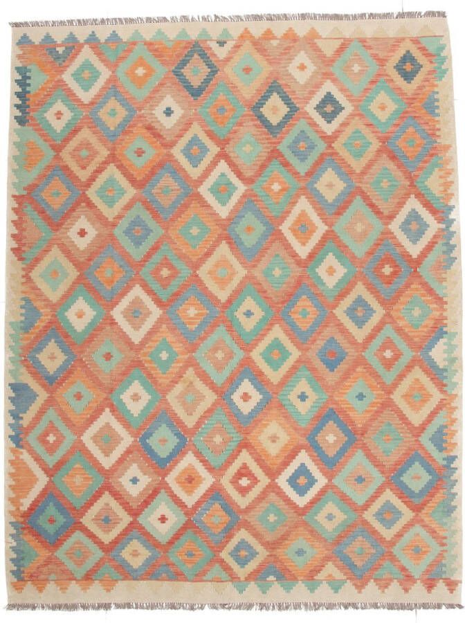 Zargar Rugs Kelim vloerkleed 210x288 Kelim tapijt Oosters vloerkleed 100% wol Handgeweven