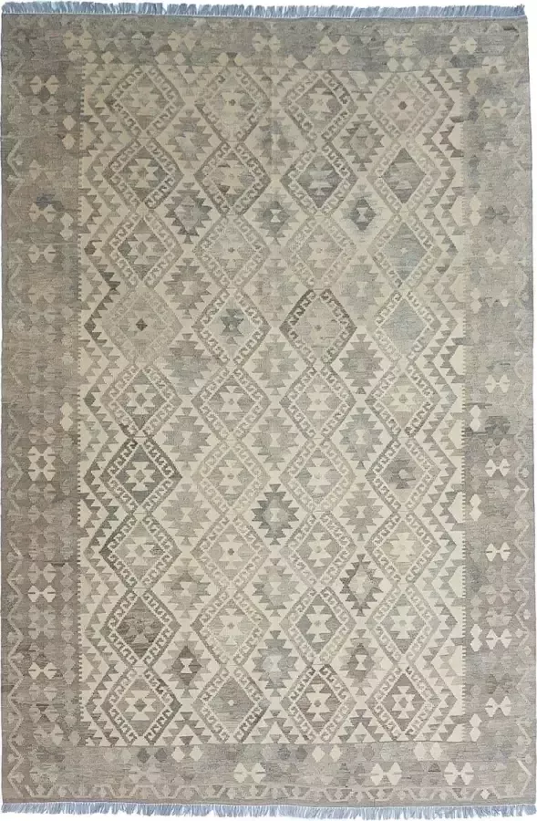 Zargar Rugs Kelim vloerkleed 210x298 Kelim tapijt Oosters vloerkleed 100% wol Handgeweven