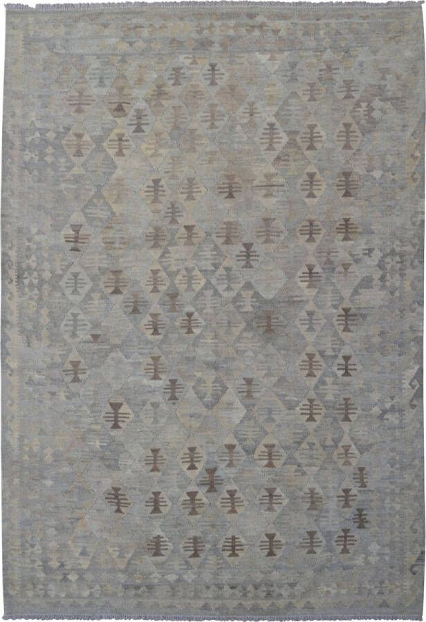 Zargar Rugs Kelim vloerkleed 212x297 Kelim tapijt Oosters vloerkleed 100% wol Handgeweven