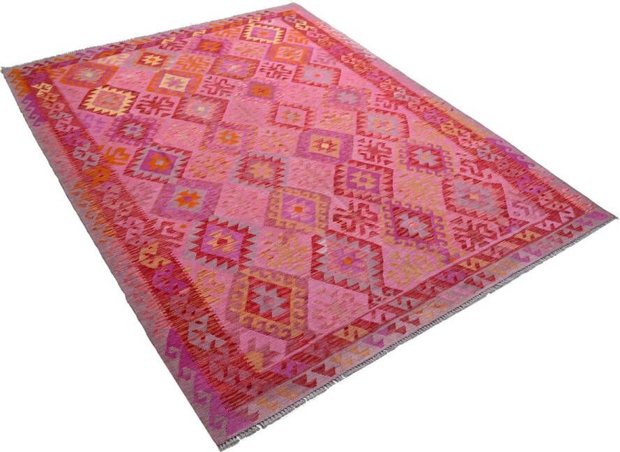 Zargar Rugs Kelim vloerkleed 215x291 Kelim tapijt Oosters vloerkleed 100% wol Handgeweven