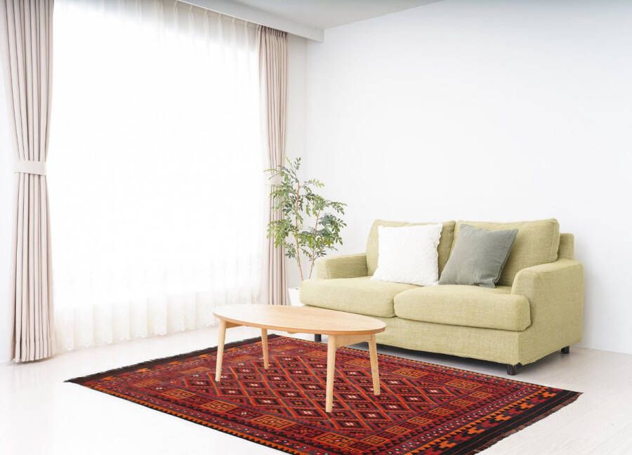 Zargar Rugs Kelim vloerkleed 231x293 Kelim tapijt Oosters vloerkleed 100% wol Handgeweven