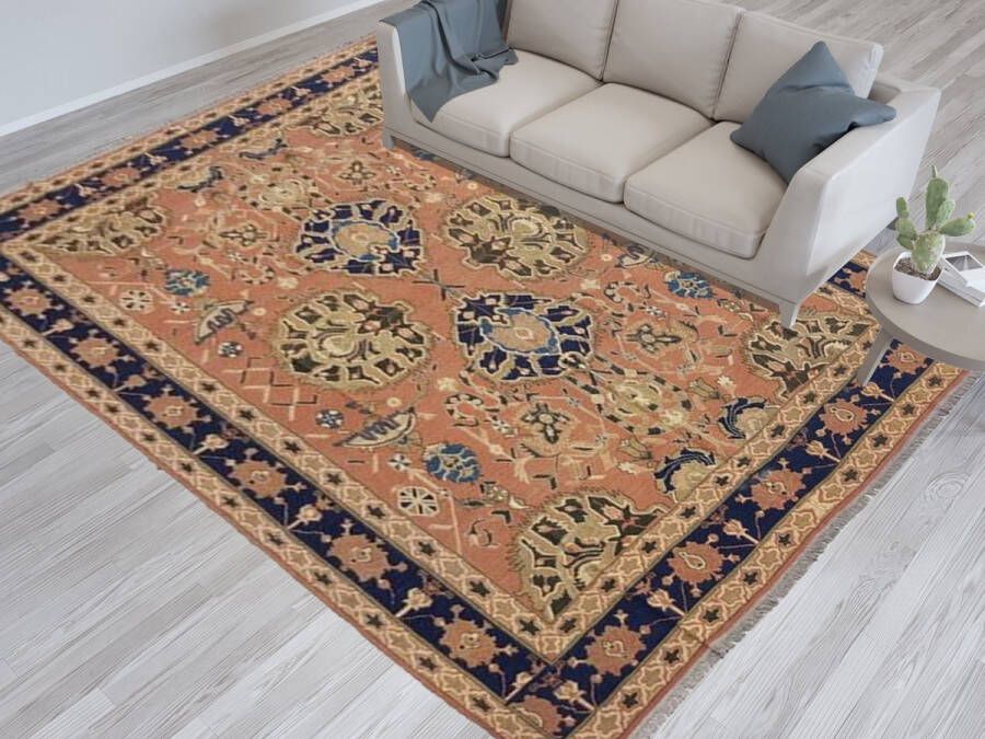 Zargar Rugs Kelim vloerkleed 236x282 Kelim tapijt Oosters vloerkleed 100% wol Handgeweven