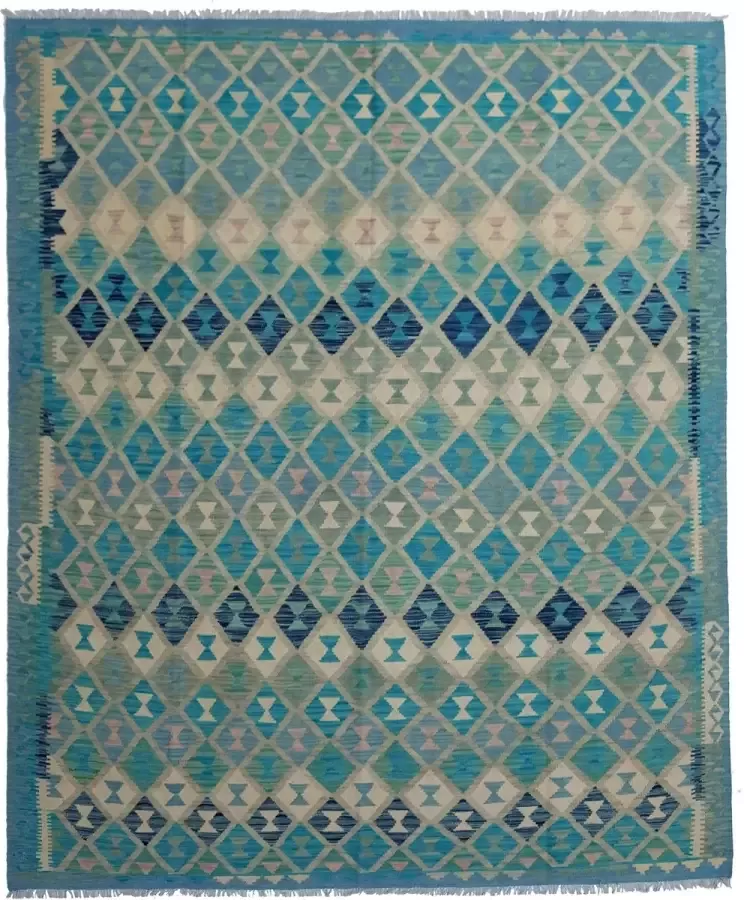 Zargar Rugs Kelim vloerkleed 240x294 Kelim tapijt Oosters vloerkleed 100% wol Handgeweven