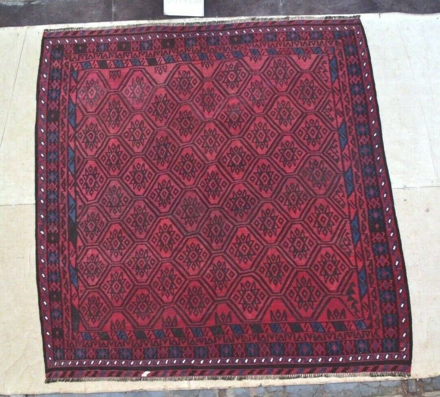 Zargar Rugs Kelim vloerkleed 250x257 Kelim tapijt Oosters vloerkleed 100% wol Handgeweven