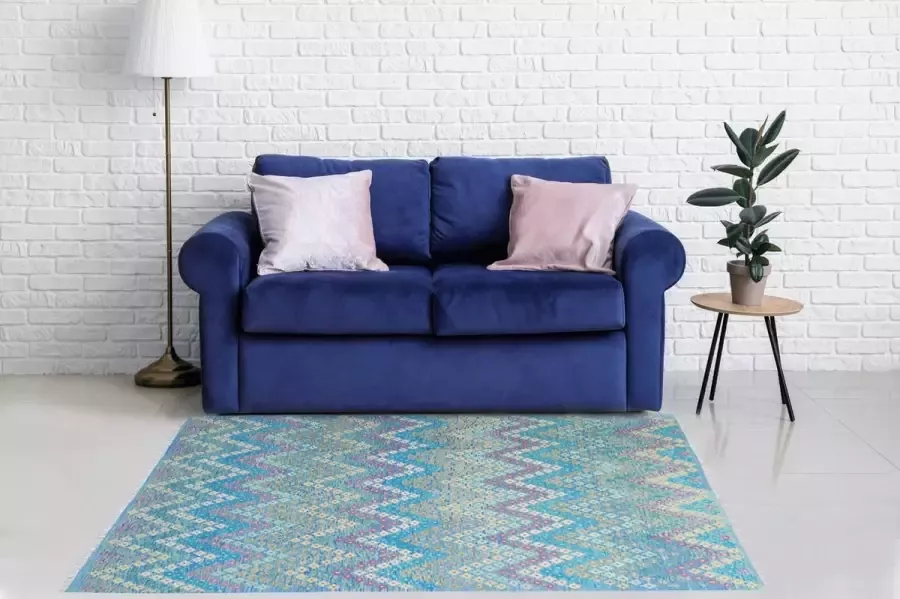 Zargar Rugs Kelim vloerkleed 251x296 Kelim tapijt Oosters vloerkleed 100% wol Handgeweven