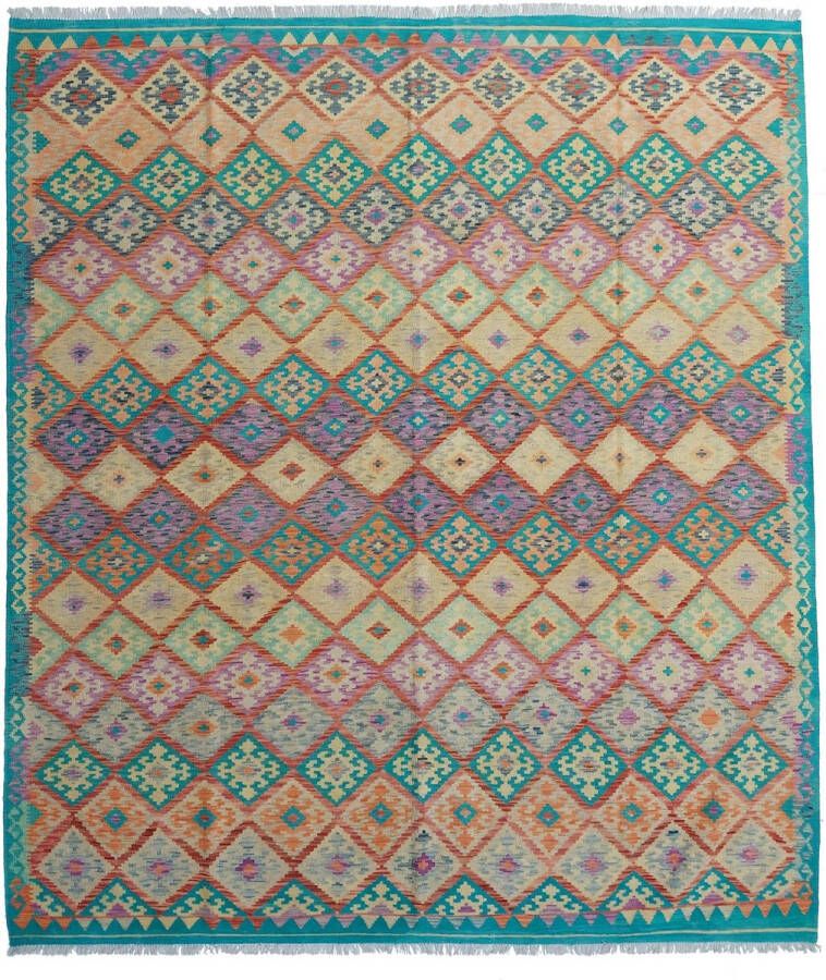 Zargar Rugs Kelim vloerkleed 252x288 Kelim tapijt Oosters vloerkleed 100% wol Handgeweven