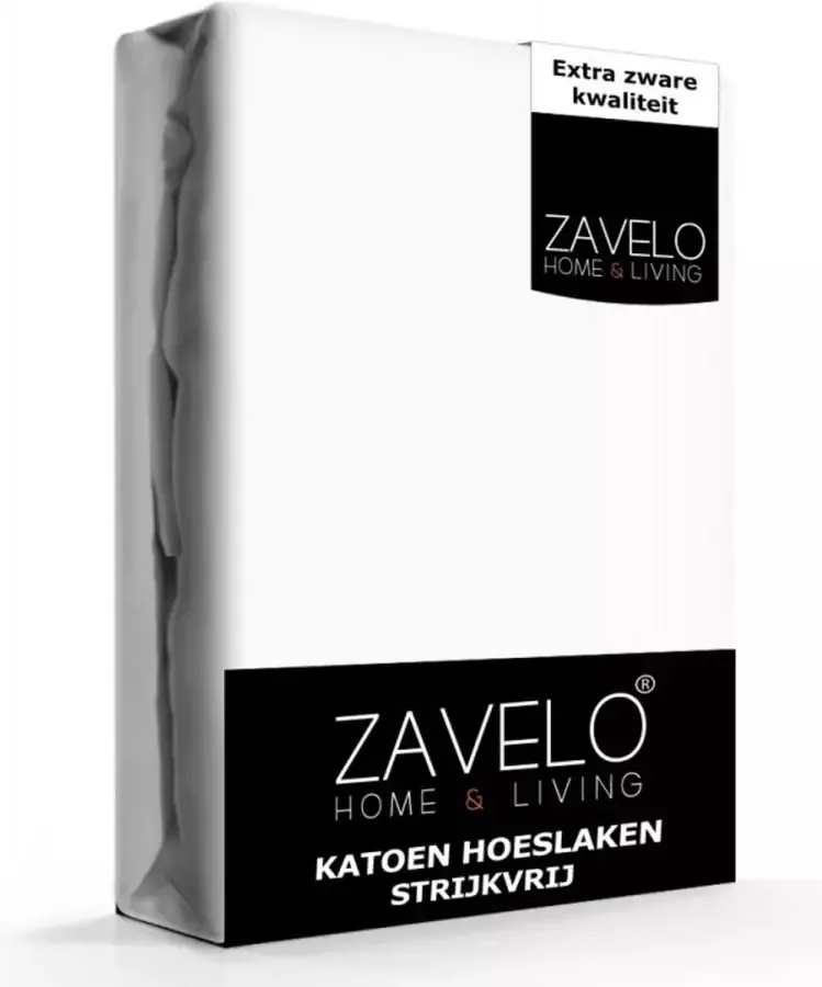 Zavelo Hoeslaken Katoen Strijkvrij Wit- Twijfelaar (120x200 cm) Hoogwaardige Kwaliteit Rondom Elastisch Perfecte Pasvorm