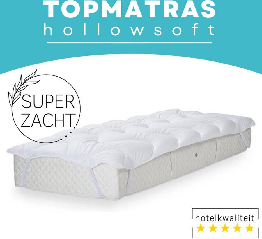 Zavelo Topmatras Hollowsoft Super Zacht Lits-Jumeaux 180 x 210 cm Topdekmatras Topper Matras Matrastopper Anti-Allergeen
