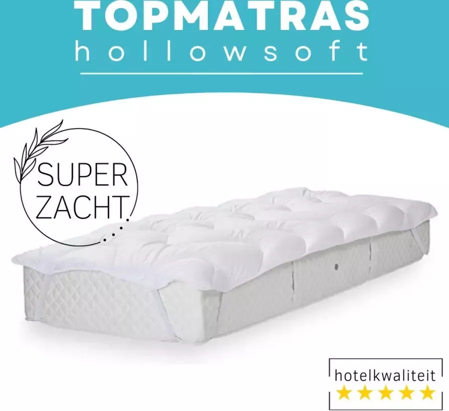 Zavelo Topmatras Hollowsoft Super Zacht Lits-Jumeaux 160 x 210 cm Topdekmatras Topper Matras Matrastopper Anti-Allergeen