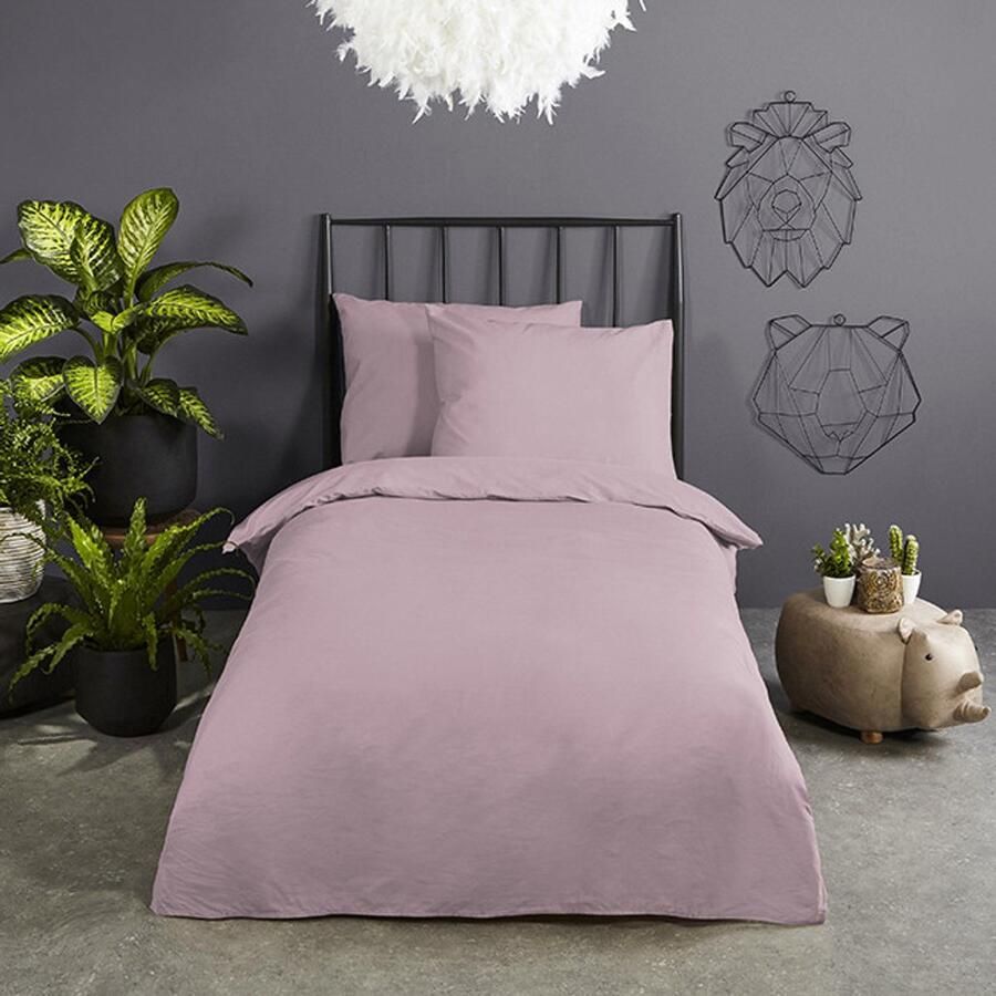 Zavelo Baby Dekbedovertrek Snufje Poederroze – Ledikant 100 x 135 cm 100% Katoen