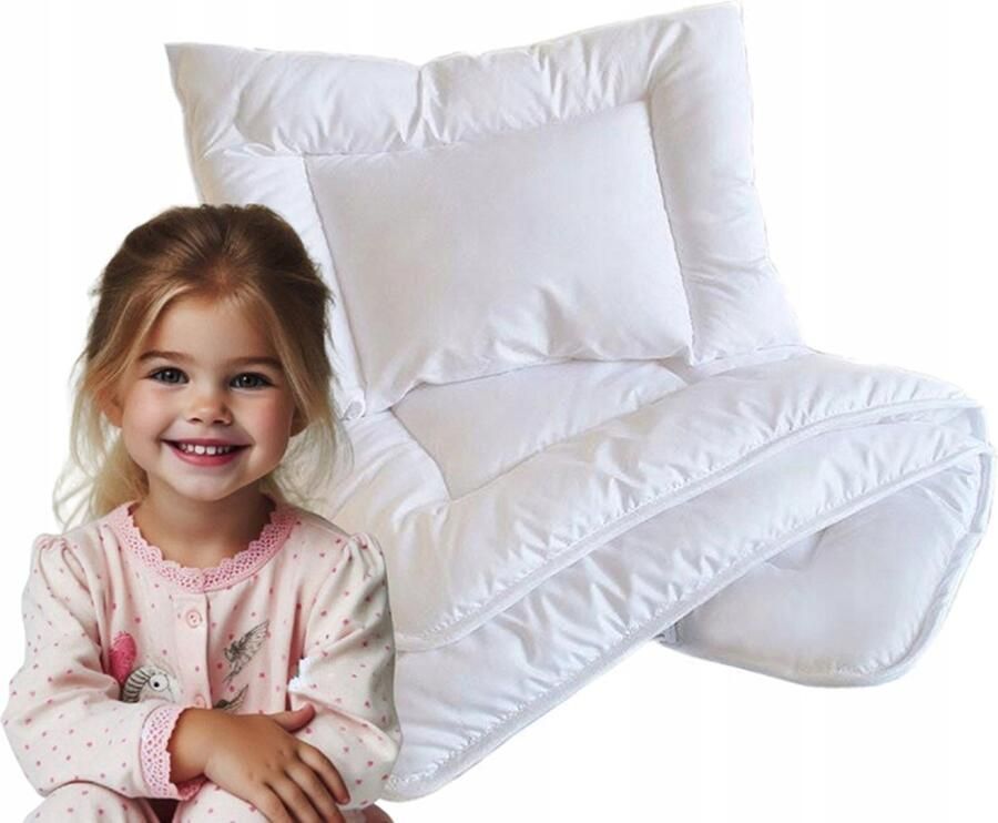 Zavelo Ledikant Dekbedset Ukkie All Season 135x100 cm met Kussen 40x60 cm Wasbaar Peuter Dekbed