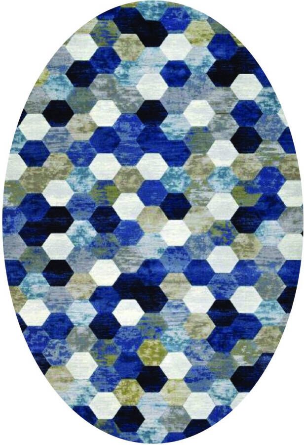 ZAZA Home Amado 5161 160x230 ovaal modern vloerkleed modern design allergievriendelijk onderhoudsvriendelijk blauw