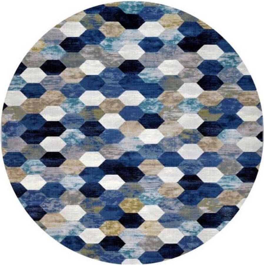 ZAZA Home Amado 5161 240 rond modern vloerkleed modern design allergievriendelijk onderhoudsvriendelijk blauw