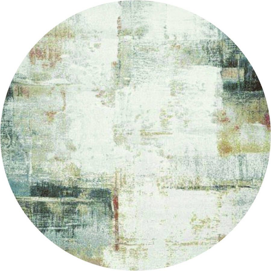 ZAZA Home Arizona 9290 200 rond modern vloerkleed modern abstract design allergievriendelijk makkelijk schoon te maken crème en bruin