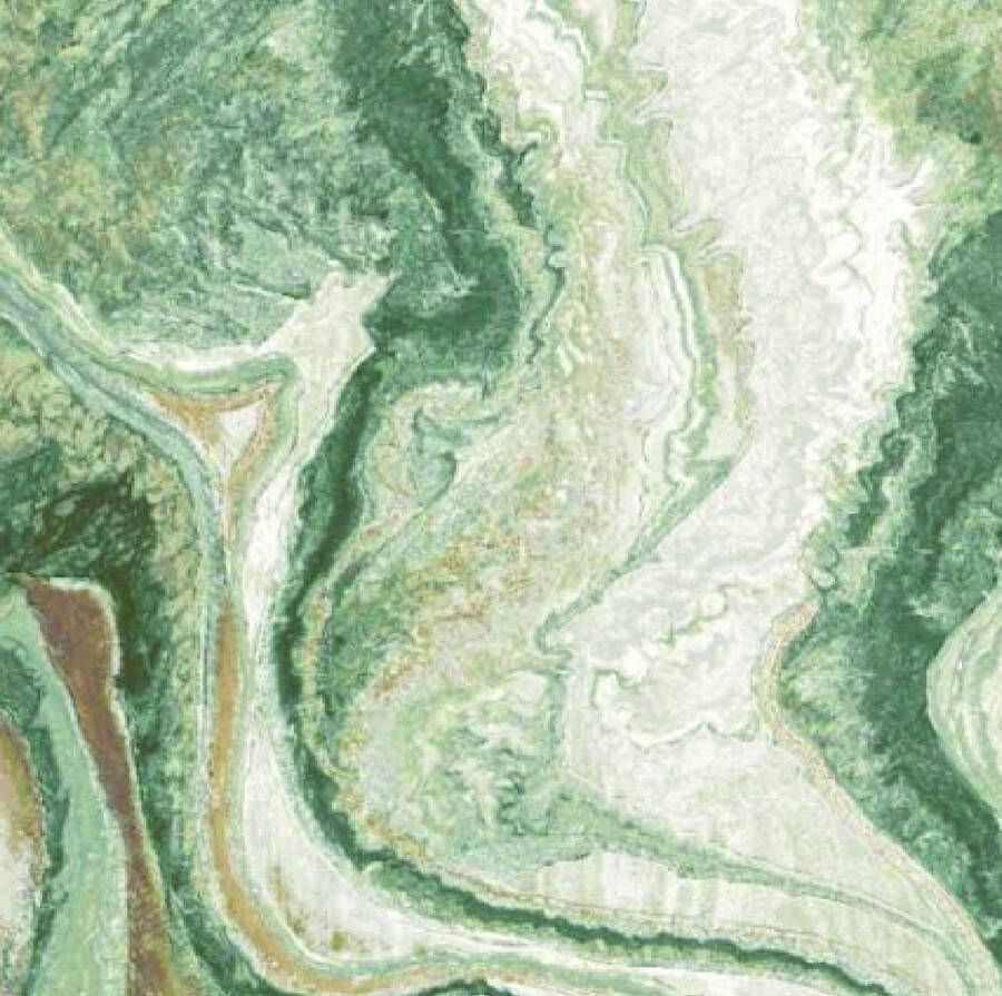 ZAZA Home Aspen 7270 200x200 vierkant modern vloerkleed marmer vloerkleed allergievriendelijk makkelijk schoon te maken neutrale kleuren groen