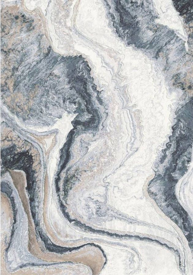 ZAZA Home Aspen 8656 200x250 Modern vloerkleed marmer vloerkleed rechthoek allergievriendelijk makkelijk schoon te maken neutrale kleuren blauw