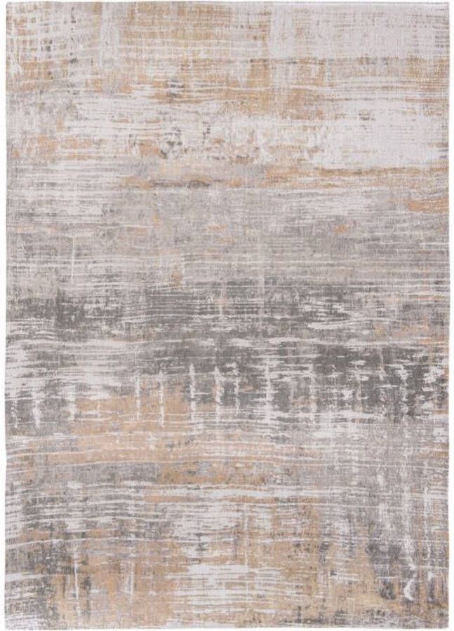 ZAZA Home Atlantic 8717 170x240 Vintage vloerkleed Atlantic Vloerkleed 8717 vintage design rechthoek laagpolig tapijt industrieel vlakgeweven antislip onderkant allergievriendelijk zacht aan de voeten makkelijk schoon te maken grijs en okergeel