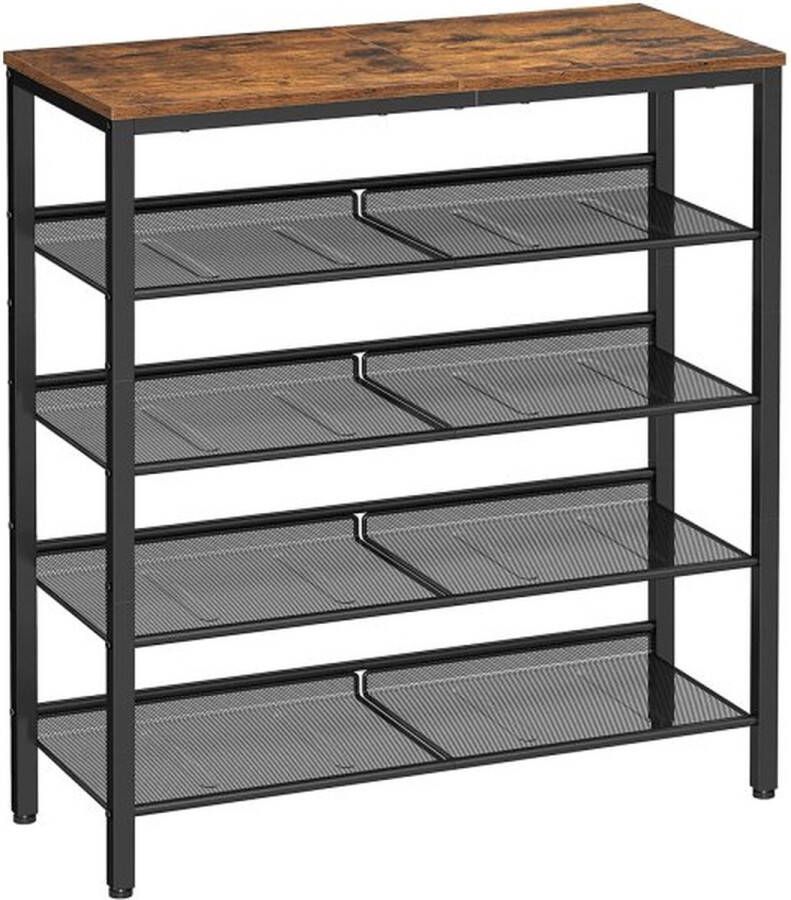 ZAZA Home Bamboe Schoenenrek Met 2 Niveaus 26 X 70 X 33 Cm Organizer Voor Schoenen Planten Boeken Wit Ideaal Voor Woonkamer Hal Slaapkamer Badkamer