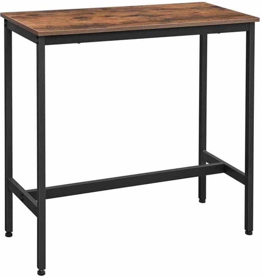 ZAZA Home Bartafel stalen Frame envoudige montage Industrieel ontwerp grijs en zwart