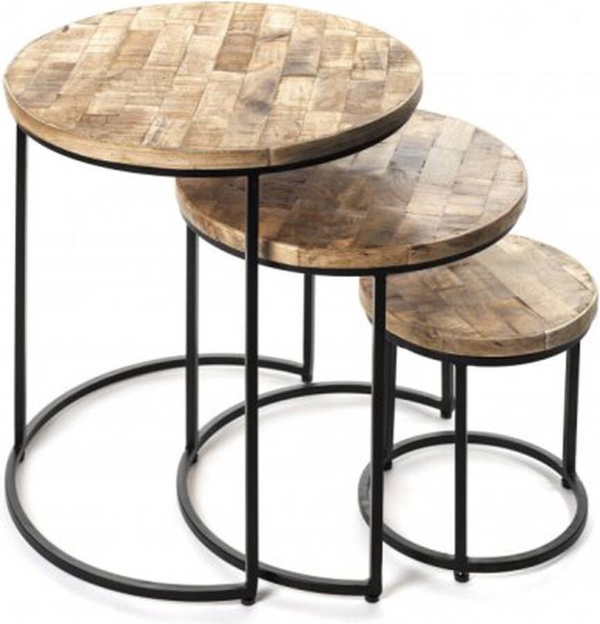 ZAZA Home Bijzettafel 'Leo' 3-Delig