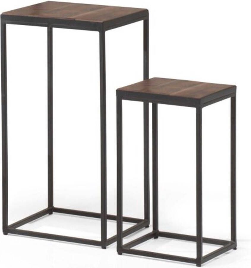 ZAZA Home Bijzettafel 'Madeira' Mangolia (Set Van 2)