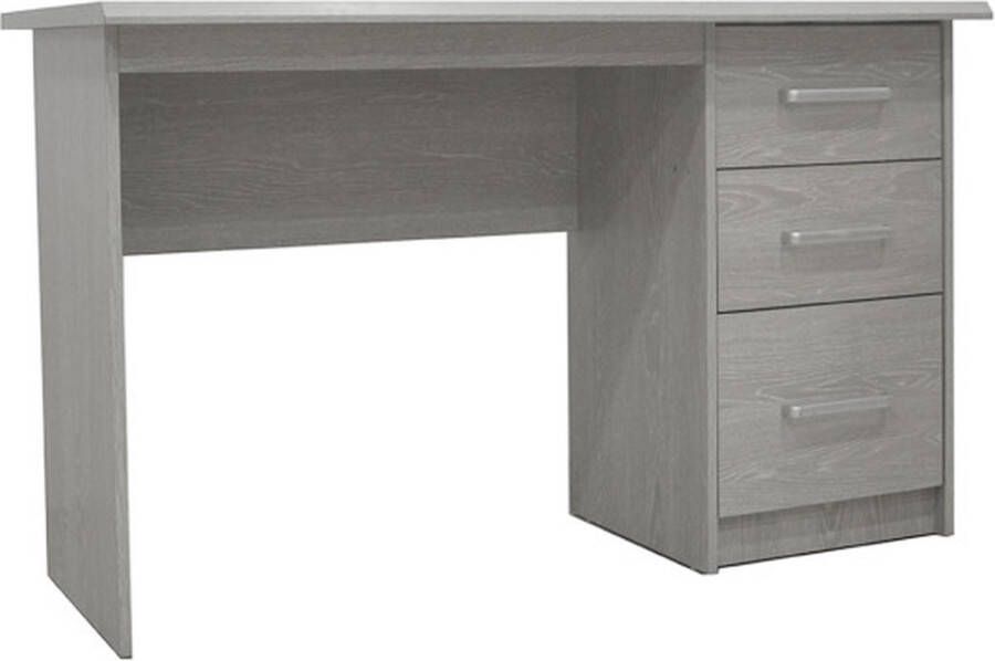 ZAZA Home Bureautafel 'Mateo' 3 lades Grijze eik Structuur decor Grijze eik