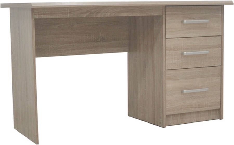 ZAZA Home Bureautafel 'Mateo' 3 lades Sonoma Structuur decor Sonom