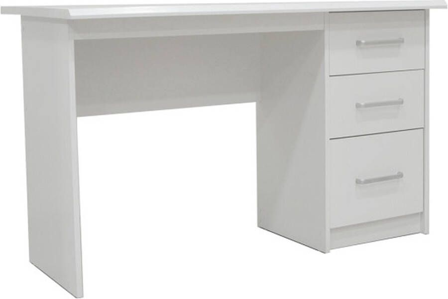 ZAZA Home Bureautafel 'Mateo' 3 lades Wit Structuur decor Wit