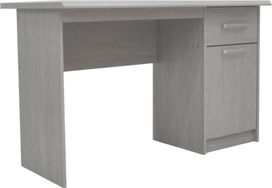 ZAZA Home Bureautafel 'Milou' 1 lade 1 deur Grijze eik Structuur decor Grijze eik