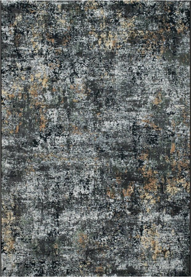 ZAZA Home Colorado 3535 200x290 Modern vloerkleed rechthoekig tapijt gemeleerd patroon onderhoudsvriendelijk zacht vloerkleed allergievriendelijk makkelijk schoon te maken oranje en antraciet