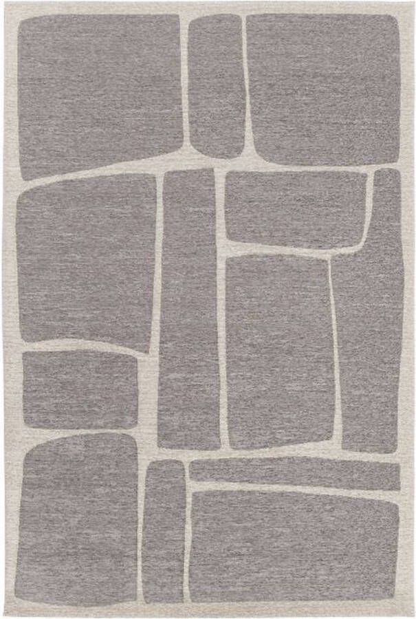 ZAZA Home Cooper 050 240x340 Laagpolige vloerkleed synthetisch rechthoek taupe