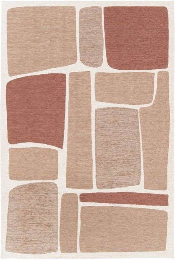 ZAZA Home Cooper 150 160x230 Laagpolige vloerkleed synthetisch rechthoek terracotta