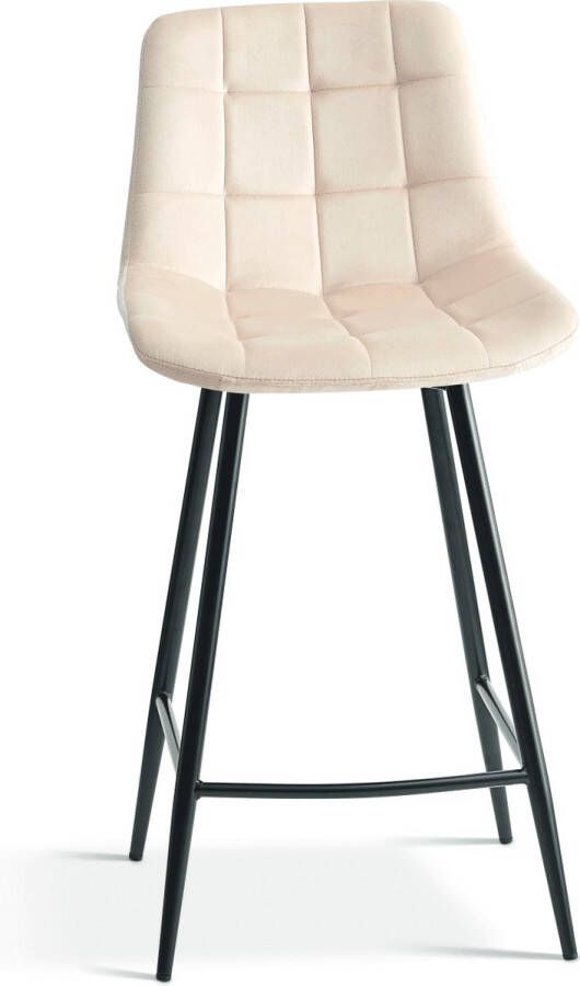 ZAZA Home Counterstoel 'Juta' Fluweel BeÄ±ge - Foto 2