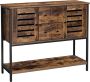 ZaZa Home & Office Dressoir 1 plank voor eetkamer woonkamer keuken vintage bruin-zwart - Thumbnail 2