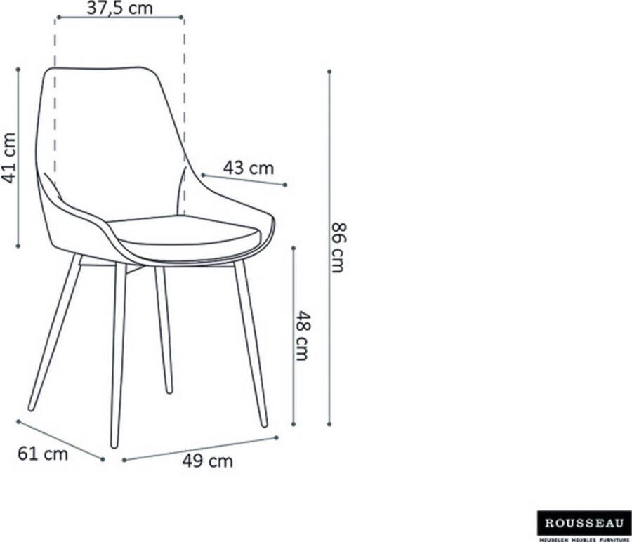 ZAZA Home Eetkamerstoel 'Mirano' Fluweel Roze Poten metaal en bekleding fluweel