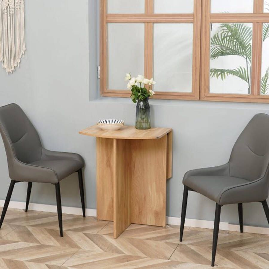 ZAZA Home Eettafel zijkant tafel vouwtafel opvouwbare moderne ontwerp eik 90 x 60 x 74 cm