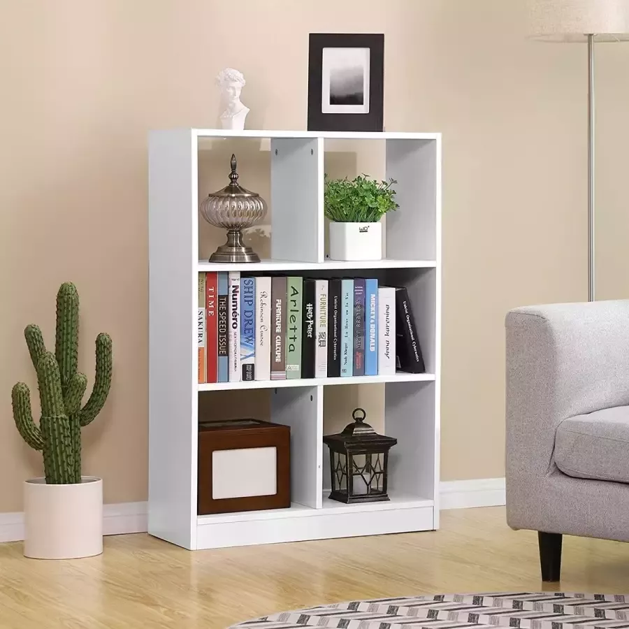 ZaZa Home & Office Boekenkast voor thuiskantoor opbergeenheid en vitrinekast