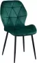 ZaZa Home & Office ZAZA Home Jane fluwelen eetkamerstoelen Groen - Thumbnail 2