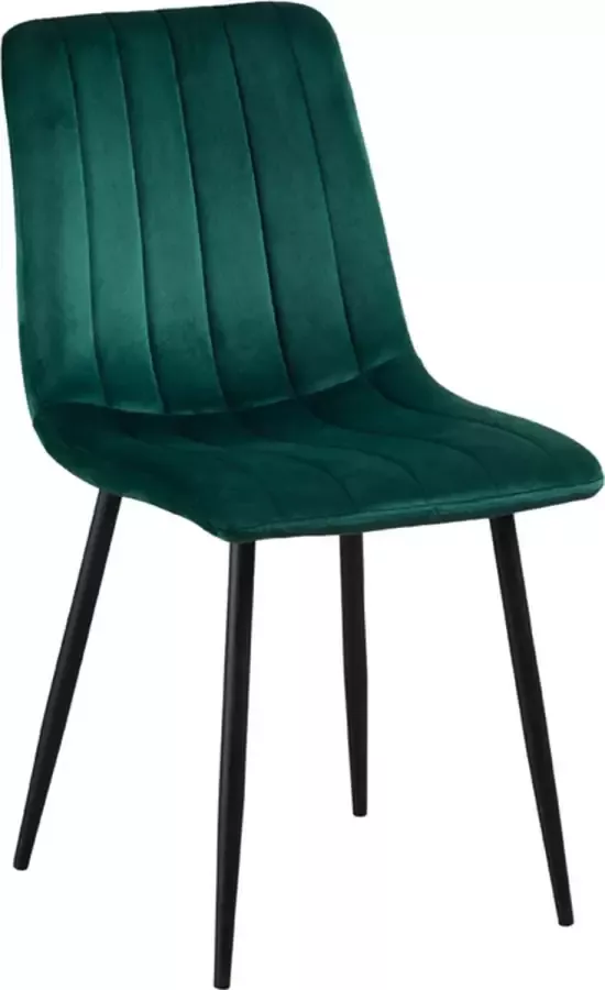 ZaZa Home & Office Jayden fluwelen eetkamerstoelen set van 2 Groen