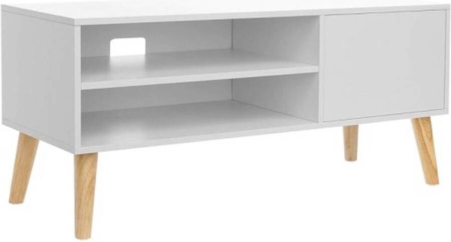 ZaZa Home & Office TV-kast lowboard televisiekast voor tv's tot 55 inch 120 cm lang televisietafel voor woonkamer industrieel design wit