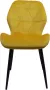 ZaZa Home & Office ZAZA Home Jane fluwelen eetkamerstoelen Geel velvet - Thumbnail 2